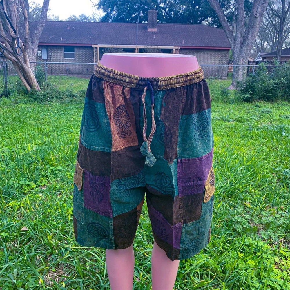 Beautiful boho hippie patchwork shorts